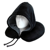 Hooded travel neck pillow