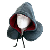 Hooded travel neck pillow